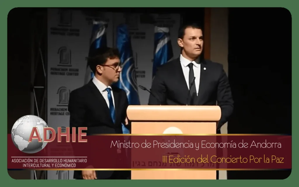 El Ministro de Presidencia y Economía de Andorra estuvo presente en el Concierto Por la Paz