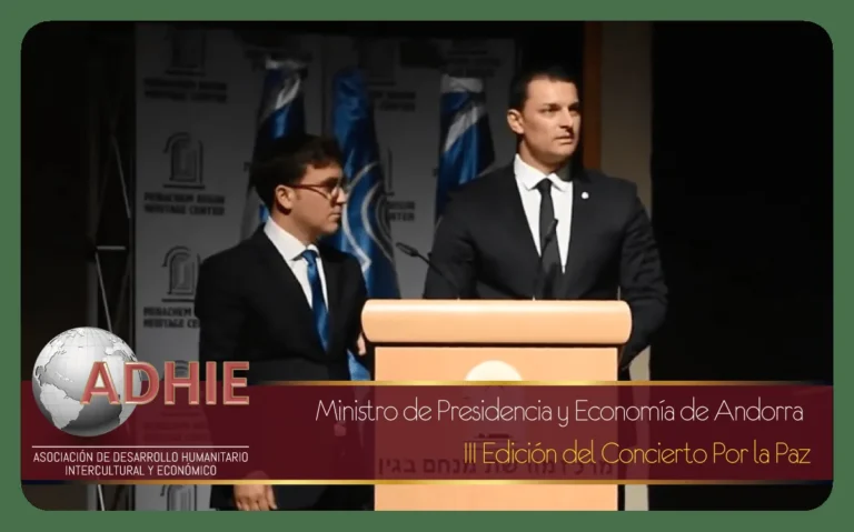 El Ministro de Presidencia y Economía de Andorra estuvo presente en el Concierto Por la Paz