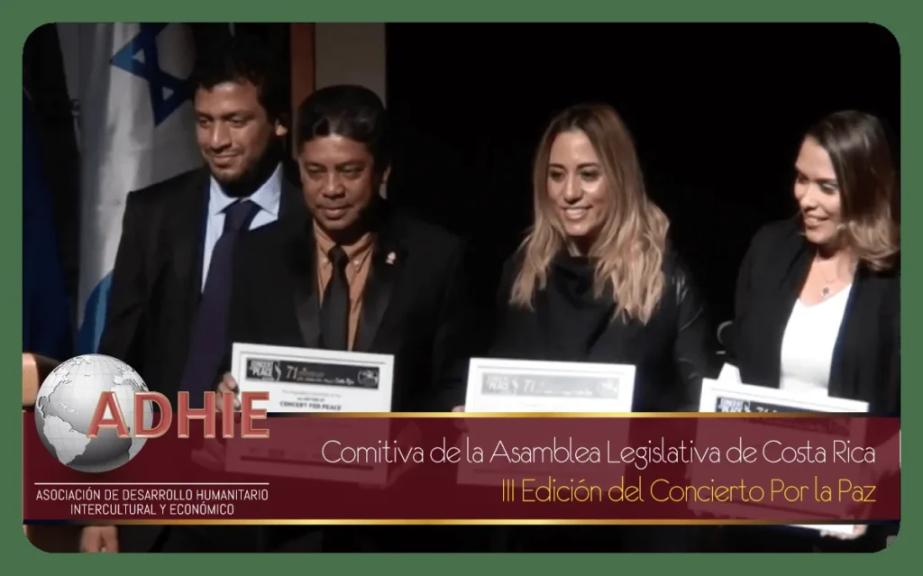 La Comitiva de la Asamblea Legislativa de Costa Rica estuvo presente en el Concierto por la Paz
